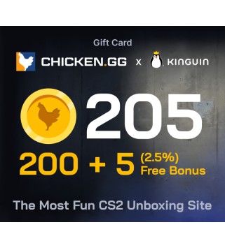 Chicken.GG 200 + 5 FREE Tokens Key GLOBAL